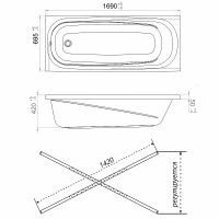 Акриловая ванна Triton 1Acreal Европа 170x70 Щ0000040925 без гидромассажа — фото 9, Ванны