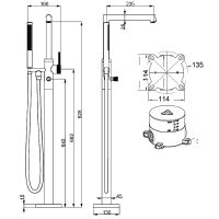 Товар: Смеситель для ванны Vincea Rim VTF-2RMCH Хром - фото 3 Смеситель для ванны Vincea Rim VTF-2RMCH Хром — фото 3, Смесители напольные