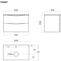 Товар: Тумба под раковину Bond Cube 80 подвесная Серая матовая Дуб арт-T09807 - фото 15 Тумба под раковину Bond Cube 80 подвесная Серая матовая Дуб арт-T09807 — фото 15, Тумбы под раковину