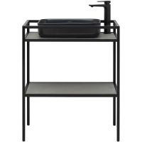 Консоль под раковину Allen Brau Liberty 75 1.33002.BB Черный браш — фото 3, Мебель для ванной