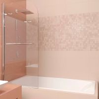 Шторка на ванну Veconi Palau 90 PL80-90-01-19C1 профиль Хром стекло прозрачное — фото 2, Шторки для ванной распашные