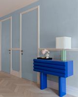 Обои Grandeco Atmosphere AT1023 Винил на флизелине (0,53*10,05) Голубой, Рогожка — фото 3, Обои для стен