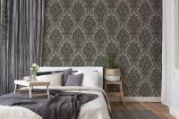 Обои AS Creation New Life 37681-3 Винил на флизелине (0,53*10,05) Черный, Дамаск — фото 5, Обои для стен