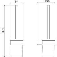 Ершик для унитаза Aquatek Лира AQ4410CR Хром — фото 2, Ершики для унитаза