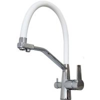 Смеситель для кухни BRNOU BR-806 Хром Белый — фото 1, Смесители