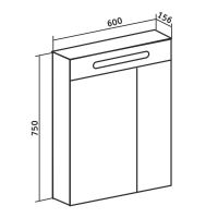 Зеркальный шкаф Runo Парма 60 00000001147 с подсветкой Белый — фото 4, Зеркальные шкафы в ванную