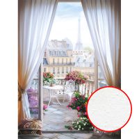 Фреска Ortograf Париж 6605 Фактура бархат FX Флизелин (2*2,7) Разноцветный, Город/Цветы — фото 1, Фрески