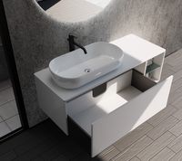 Тумба с раковиной SanVit Оскар 120 L koskar120L подвесная Белая — фото 9, Мебель для ванной