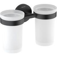 Стакан для зубных щеток Aquatek Европа AQ4117MB двойной Черный матовый — фото 1, Мыльницы