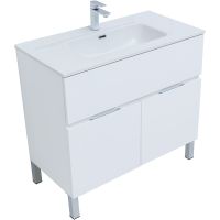 Тумба под раковину Aquanet Алвита New 90 303914 Белая матовая — фото 7, Мебель для ванной