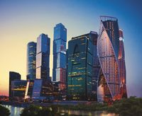 Фреска Ortograf Небоскребы 30416 Фактура бархат FX Флизелин (3,3*2,7) Синий, Город — фото 2, Фрески