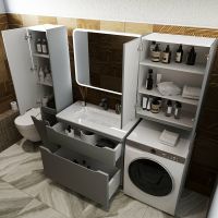 Товар: Тумба под раковину Style Line Марелла 90 Люкс Plus СС-00002418 Серый матовый антискрейтч - фото 5 Тумба под раковину Style Line Марелла 90 Люкс Plus СС-00002418 Серый матовый антискрейтч — фото 5, Мебель для ванной