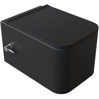 Унитаз биде Boheme Mane 970-SET-2-B подвесной Черный матовый с сиденьем Микролифт — фото 1, Унитазы