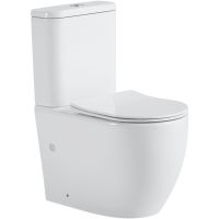 Унитаз компакт Black&White Universe 7789W с бачком и сиденьем Микролифт — фото 1, Унитазы