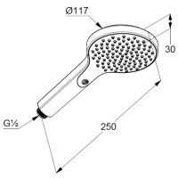 Ручной душ Kludi Dive 6981005-00 Хром — фото 2, Лейки для душа