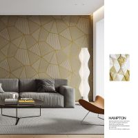 Обои Wiganford by Solo Hampton DTT2236 Винил на флизелине (1,06*10,05) Золото/Серебряный, Геометрия — фото 4, Обои для стен