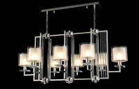 Люстра Crystal Lux Nicolas SP8 L1000 Nickel White Белая Прозрачная Никель — фото 4, Люстры