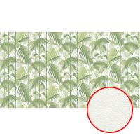 Фреска Ortograf Oasis 32744 Фактура Флок FLK Флизелин (5*2,7) Белый/Зеленый, Листья — фото 1, Фрески