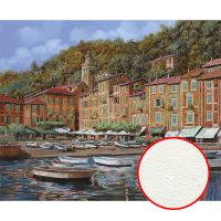 Фреска Ortograf Городской пейзаж живопись 11620 Фактура флок FLK Флизелин (3,3*2,7) Коричневый/Зеленый/Голубой, Архитектура/Пейзаж/Живопись — фото 1, Фрески