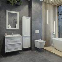 Тумба под раковину Caprigo Ponza 70 13520-В231 подвесная Белая матовая — фото 4, Тумбы под раковину