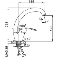 Товар: Смеситель для кухни Frap H21-5 F4121-5 Сатин - фото 10 Смеситель для кухни Frap H21-5 F4121-5 Сатин — фото 10, Смесители для кухни