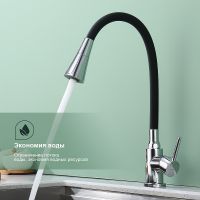 Смеситель для кухни Splenka S201.4306 Хром Черный — фото 3, Смесители