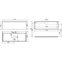 Тумба под раковину Sancos Stone 120 ST120NM подвесная Nero Marquina — фото 7, Мебель для ванной