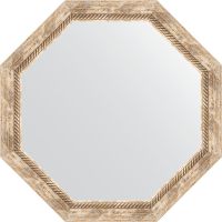 Зеркало Evoform Octagon 73х73 в багетной раме - Прованс с плетением 70 мм арт-BY 3759 — фото 1, Зеркала в ванную комнату