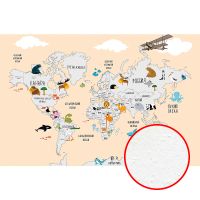 Фреска детская Ortograf Для самых маленьких 32912 Фактура бархат FX Флизелин (4,1*2,7) Розовый/Разноцветный, Карты — фото 1, Фрески