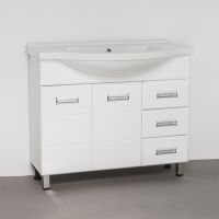 Тумба под раковину Style Line Ирис 100 Белый глянец — фото 1, Мебель для ванной