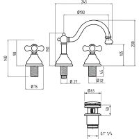 Смеситель для биде Migliore Provance 19477 Золото — фото 2, Смесители