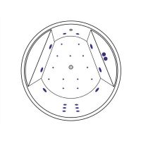 Акриловая ванна Excellent Great Arc 160x160 WAEX.GRE16.ULTRA.BR с гидромассажем — фото 9, Ванны