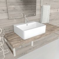 Раковина Esbano Circon 52 ESRNCIRC52W Белая — фото 3, Раковины накладные