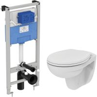 Комплект унитаза с инсталляцией Ideal Standard Eurovit Prosys K881201PT15 с сиденьем Микролифт без клавиши смыва — фото 1, Комплекты унитаз + инсталляция