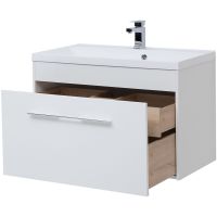 Тумба под раковину Aquanet Августа 90 274019 подвесная Белый глянец — фото 3, Мебель для ванной