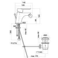 Смеситель для биде Webert Sax Evolution SE840102560 Черный матовый — фото 2, Смесители для биде