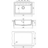 Кухонная мойка Florentina Липси-770 20.440.E0770.105 Коричневая — фото 5, Кухонные мойки
