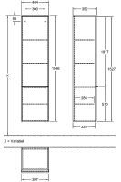 Товар: Шкаф-пенал Villeroy&Boch Venticello 40 R A95114E8 подвесной Белое дерево - фото 3 Шкаф-пенал Villeroy&Boch Venticello 40 R A95114E8 подвесной Белое дерево — фото 3, Пеналы для ванной комнаты