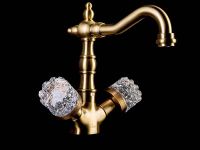 Смеситель для раковины Boheme Crystal 312-CRST Бронза — фото 2, Смесители