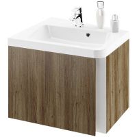 Тумба под раковину Ravak SD 10° 55 L X000000741 подвесная Темный орех — фото 1, Тумбы под раковину