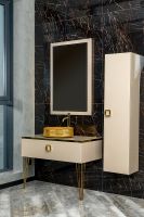 Тумба под раковину Boheme Armadi Art Lucido 100 770-100-CP подвесная Капучино — фото 7, Мебель для ванной