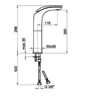 Смеситель для раковины Webert Aria AI830402844 Белый глянец Хром — фото 2, Смесители для раковины