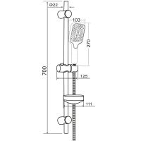 Товар: Душевой гарнитур Orange O-Shower OS714cr Хром - фото 4 Душевой гарнитур Orange O-Shower OS714cr Хром — фото 4, Душевые гарнитуры на штанге
