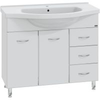 Тумба под раковину СанТа Эльбрус 100 201107 Белая — фото 1, Тумбы под раковину