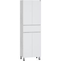 Шкаф пенал СанТа Марс 60 700414 Белый Светлое дерево — фото 1, Пеналы для ванной комнаты