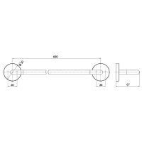 Полотенцедержатель Emco Round 4360 133 60 Черный матовый — фото 3, Полотенцедержатели