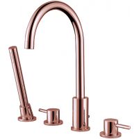 Смеситель на борт ванны Abber Wasser Kreis AF8113RG Розовое золото — фото 1, Смесители на борт ванны