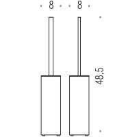 Товар: Ершик для унитаза Colombo Design Look B1606.NM Черный матовый - фото 2 Ершик для унитаза Colombo Design Look B1606.NM Черный матовый — фото 2, Ершики для унитаза