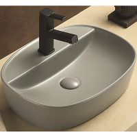 Товар: Раковина-чаша CeramaLux 50 78239MH-5 Светло-серая - фото 2 Раковина-чаша CeramaLux 50 78239MH-5 Светло-серая — фото 2, Раковины накладные