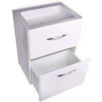 Тумба под раковину Style Line Каре 80 СС-00002267 Люкс Plus Белый — фото 3, Мебель для ванной